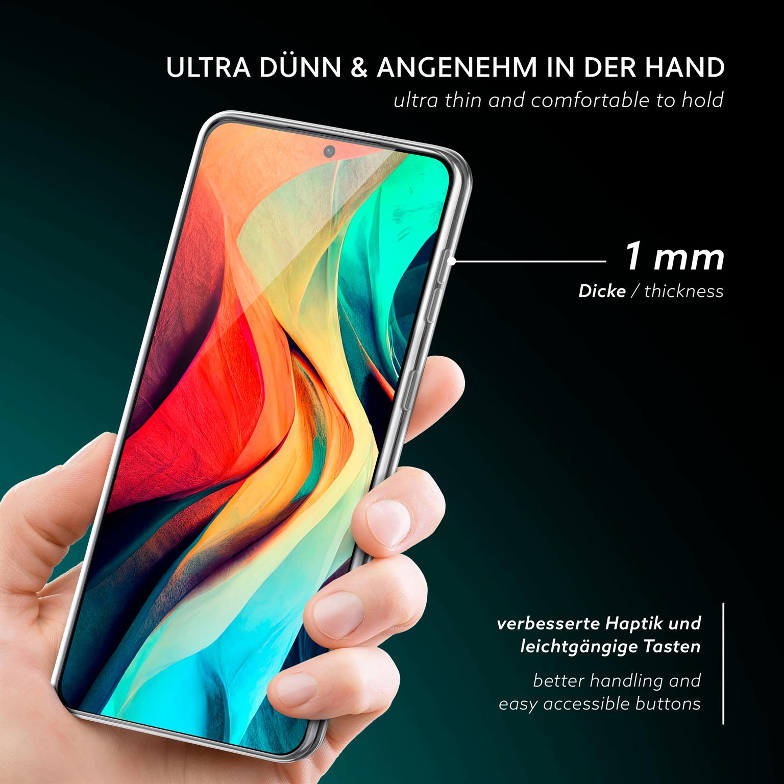moex Aero Case Samsung Galaxy S21 Plus durchsichtig aus Silikon – Weiteres Produktbild 1
