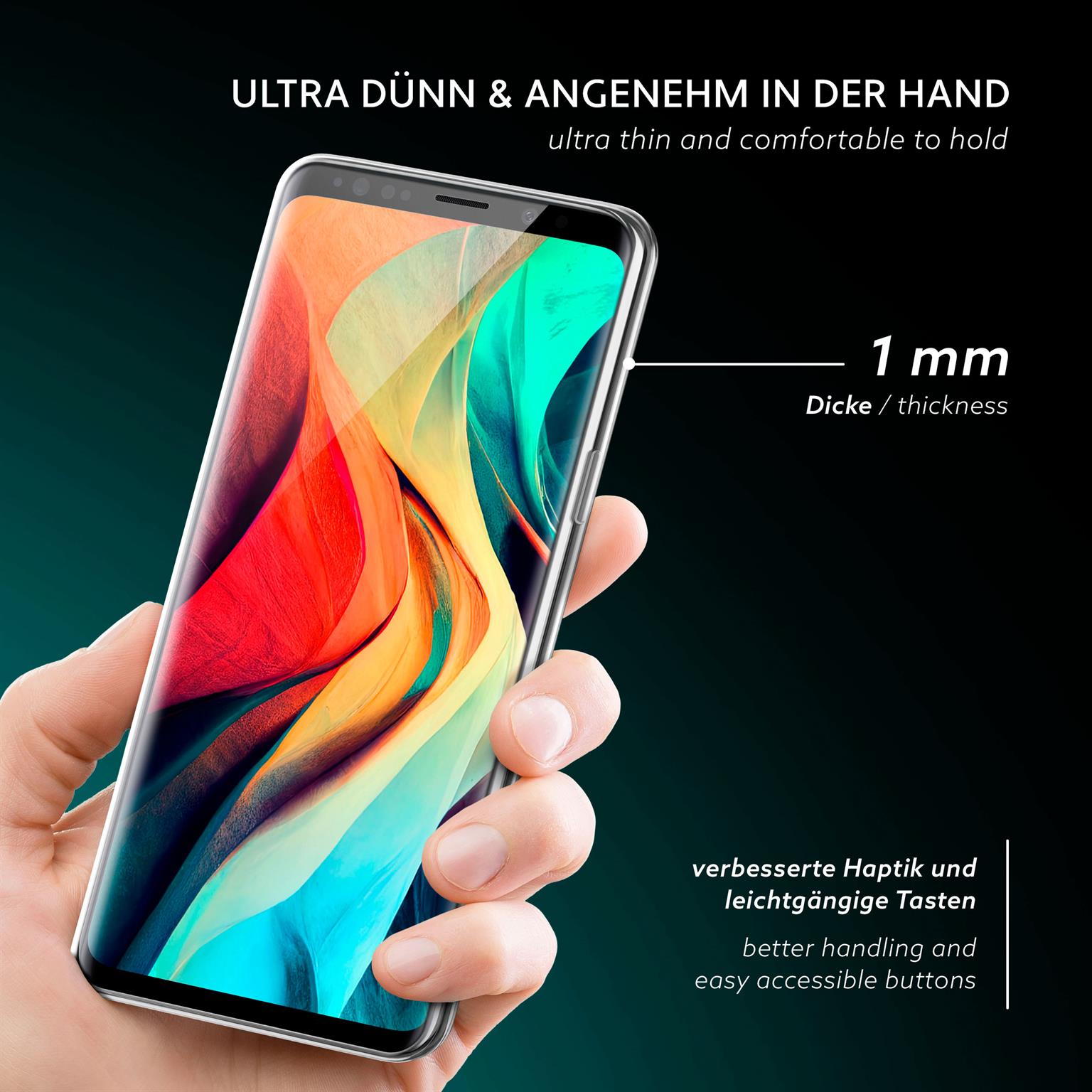moex Aero Case Samsung Galaxy S9 Plus durchsichtig aus Silikon – Weiteres Produktbild 1