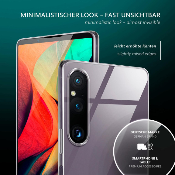 moex Aero Case Sony Xperia 1 V durchsichtig aus Silikon – Weiteres Produktbild 4