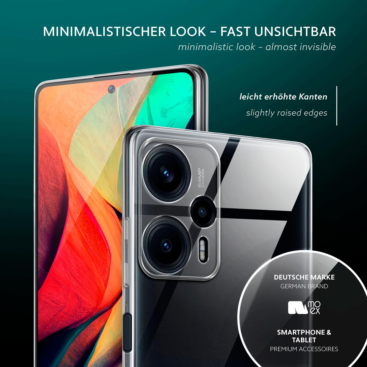 moex Aero Case Poco F5 durchsichtig aus Silikon – Weiteres Produktbild 4