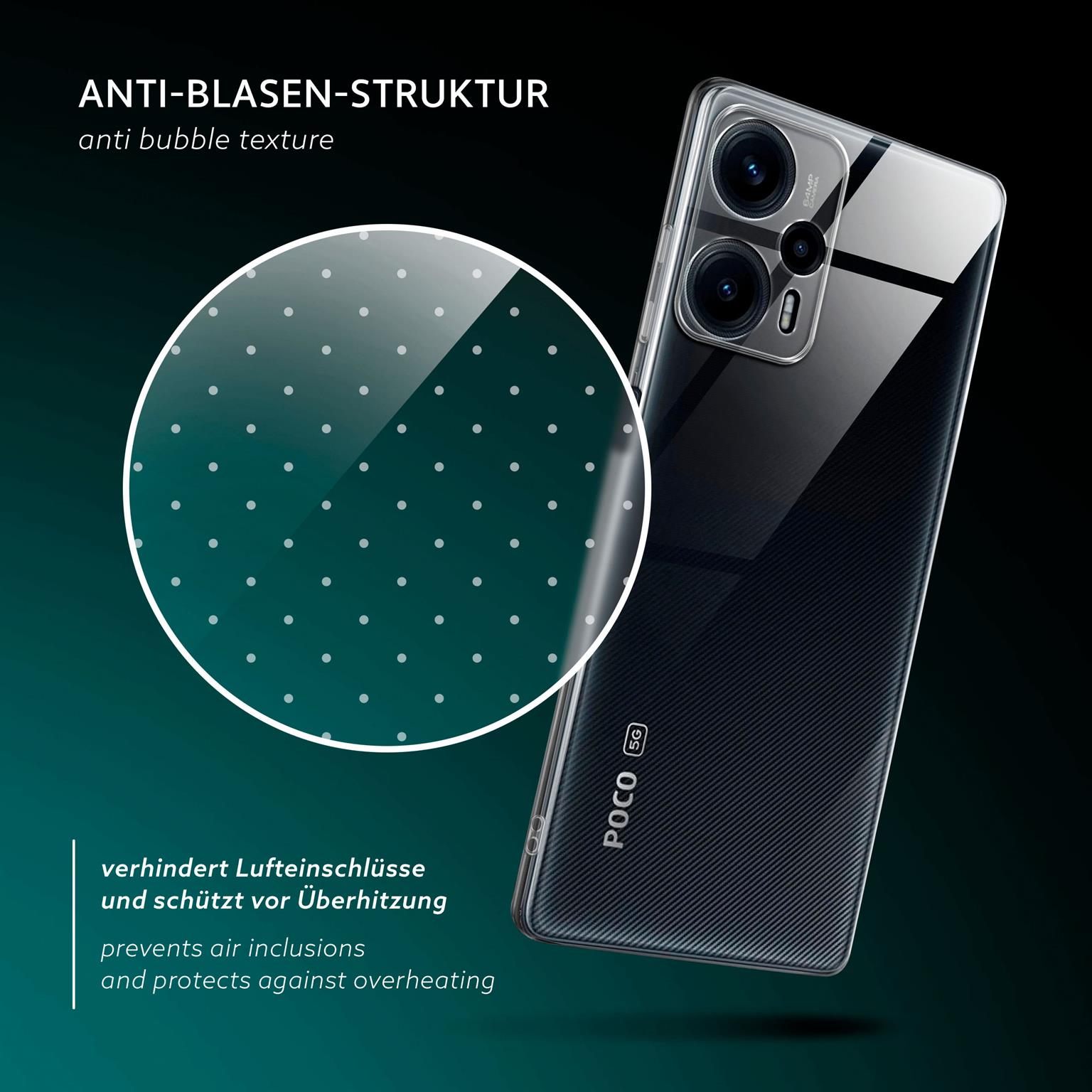 moex Aero Case Poco F5 durchsichtig aus Silikon – Weiteres Produktbild 6