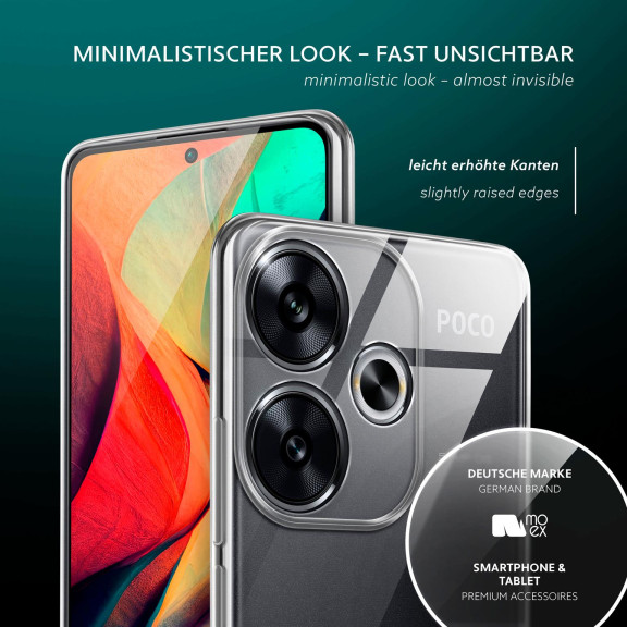 moex Aero Case Poco F6 durchsichtig aus Silikon – Weiteres Produktbild 4