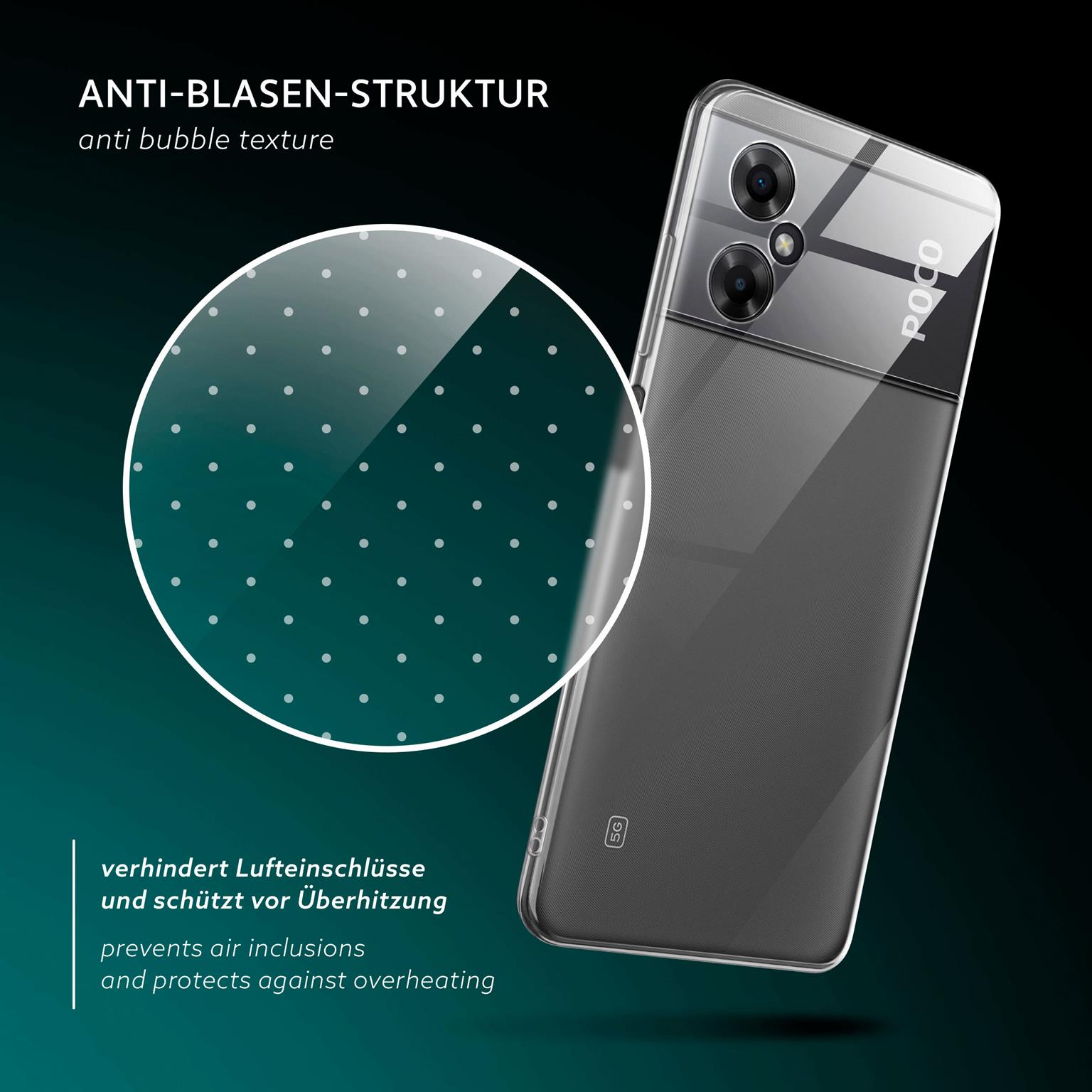 moex Aero Case Poco M4 5G durchsichtig aus Silikon – Weiteres Produktbild 6