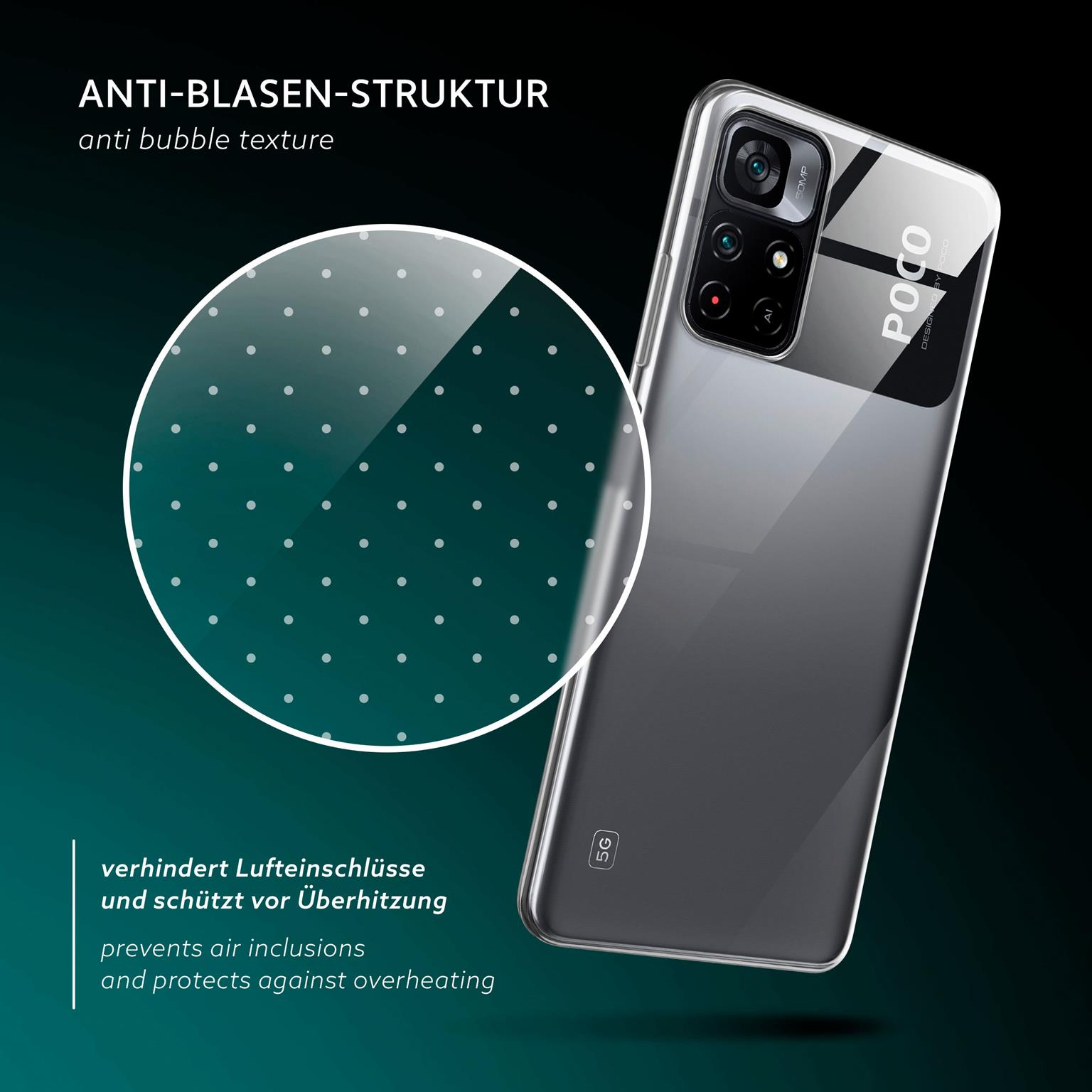 moex Aero Case Poco M4 Pro 5G durchsichtig aus Silikon – Weiteres Produktbild 6