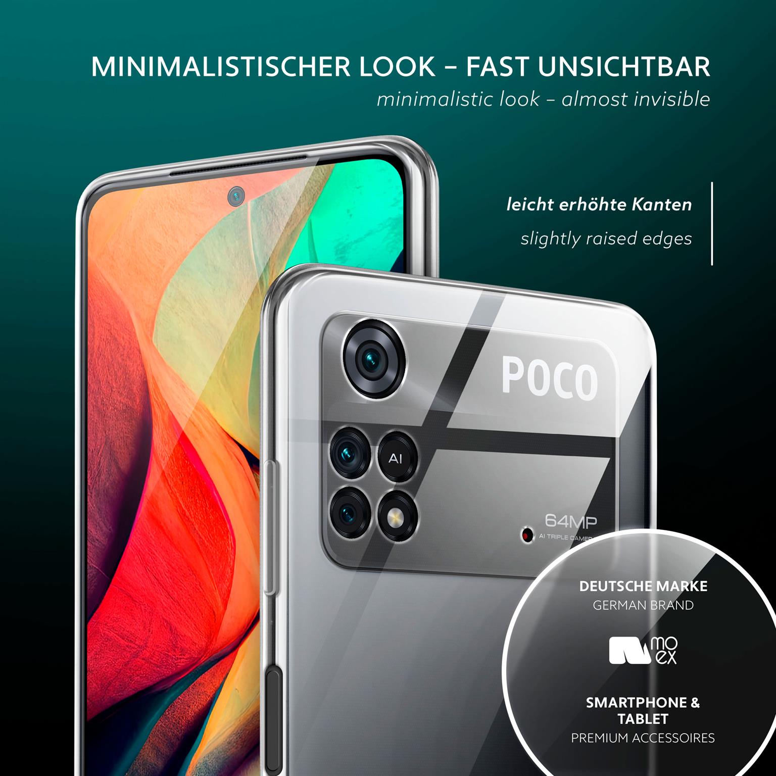 moex Aero Case Poco M4 Pro durchsichtig aus Silikon – Weiteres Produktbild 4