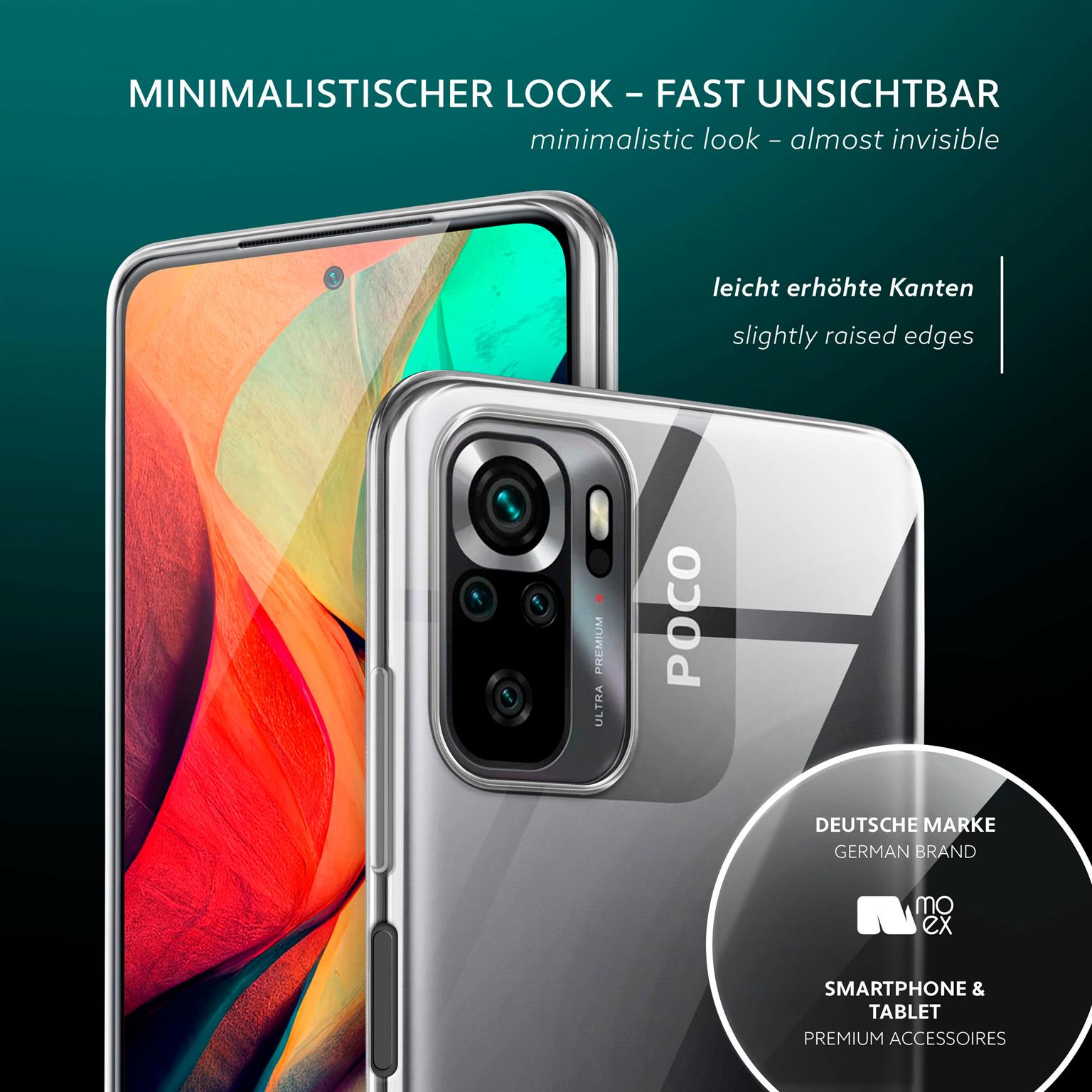 moex Aero Case Poco M5s durchsichtig aus Silikon – Weiteres Produktbild 4