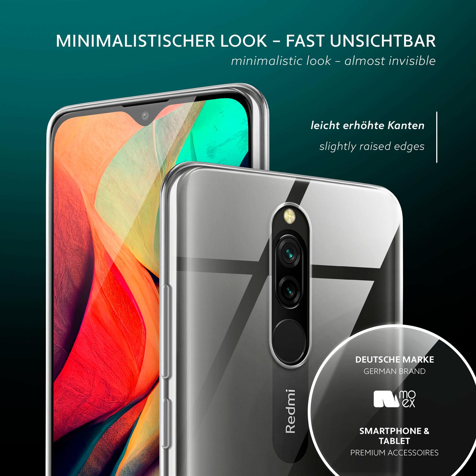 moex Aero Case Redmi 8 durchsichtig aus Silikon – Weiteres Produktbild 3