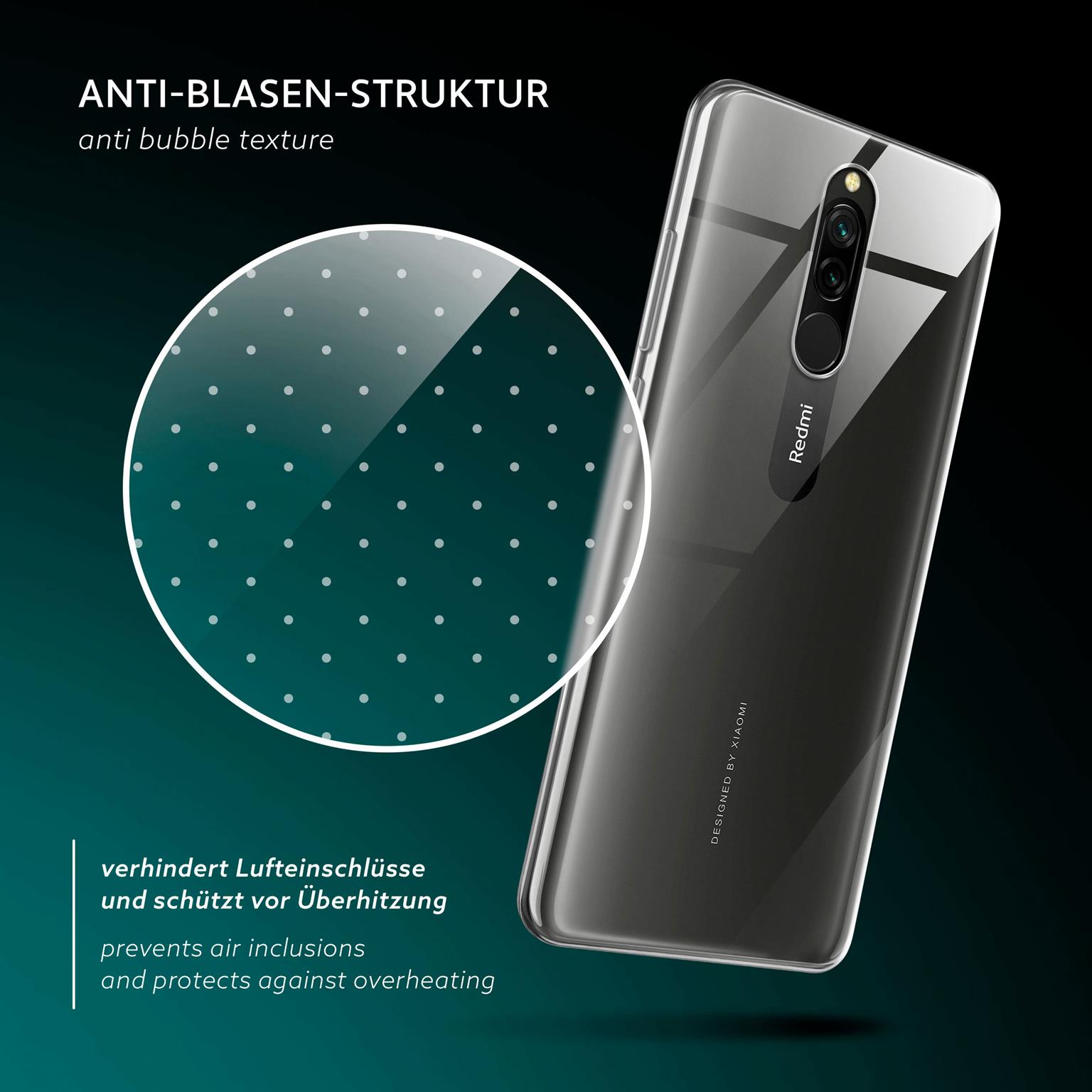 moex Aero Case Redmi 8 durchsichtig aus Silikon – Weiteres Produktbild 5