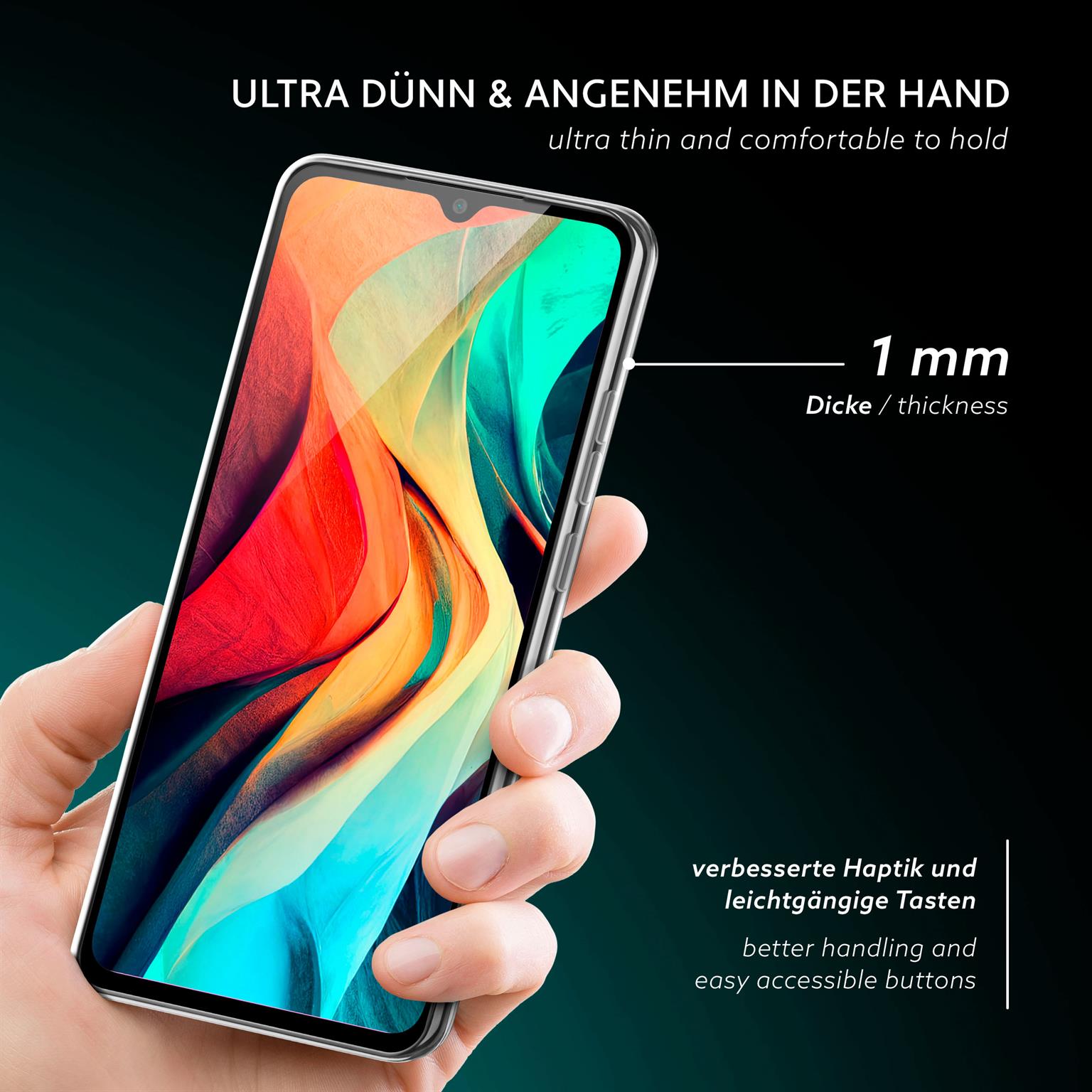 moex Aero Case Redmi 9AT durchsichtig aus Silikon – Weiteres Produktbild 1