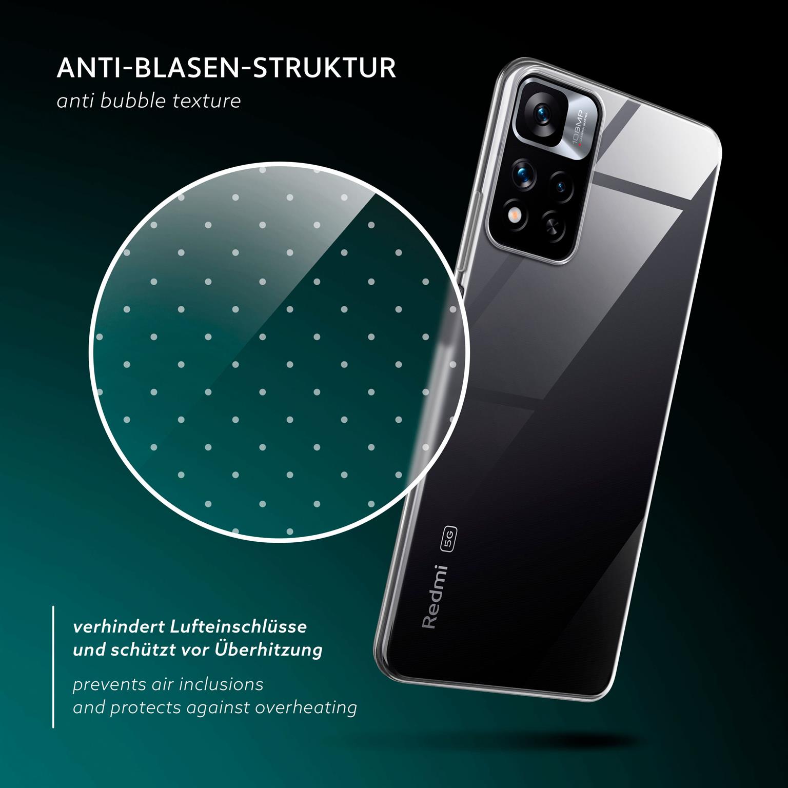moex Aero Case Redmi Note 11 Pro+ 5G durchsichtig aus Silikon – Weiteres Produktbild 5