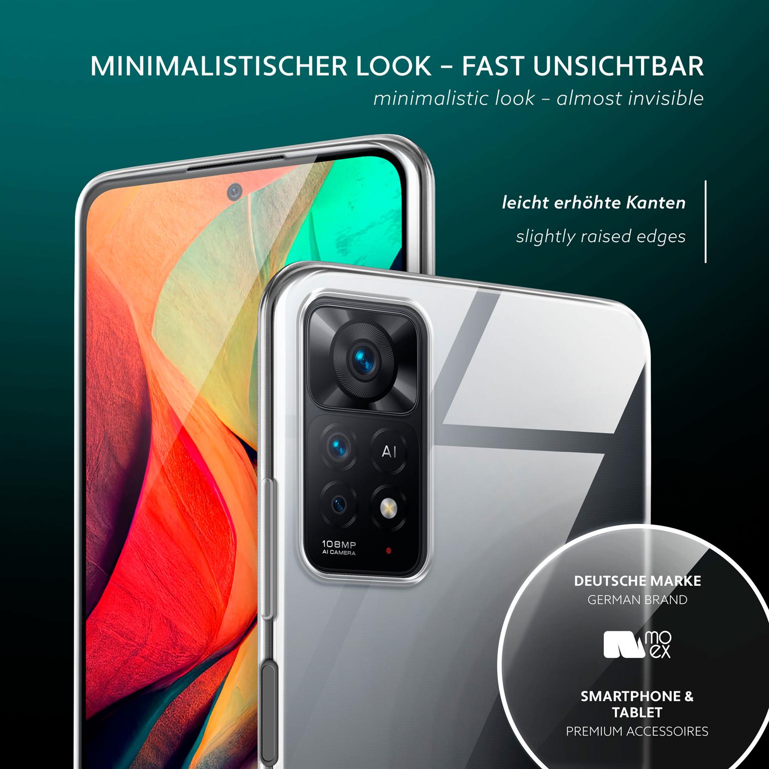 moex Aero Case Redmi Note 11 Pro durchsichtig aus Silikon – Weiteres Produktbild 3