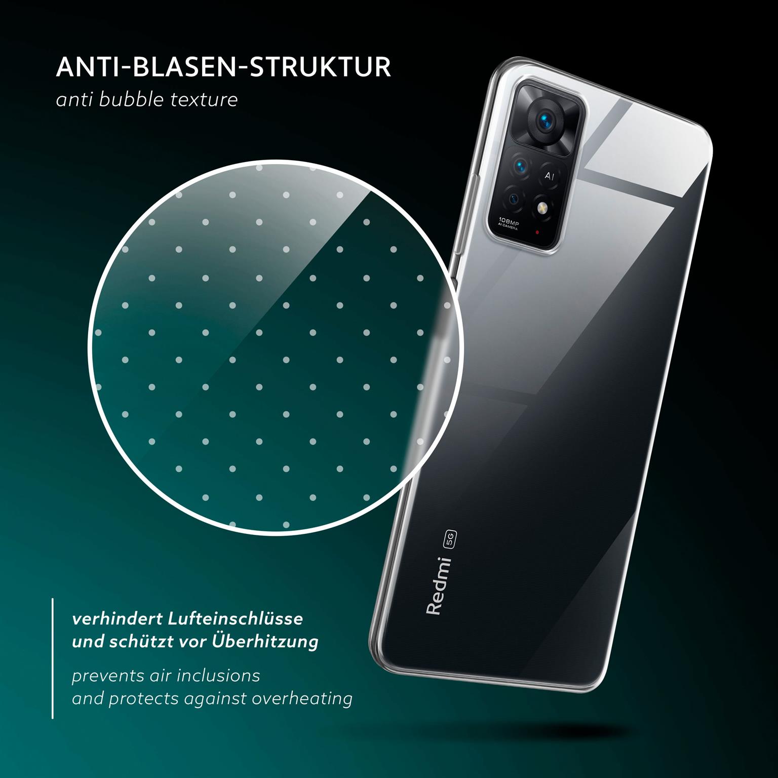 moex Aero Case Redmi Note 11 Pro durchsichtig aus Silikon – Weiteres Produktbild 5