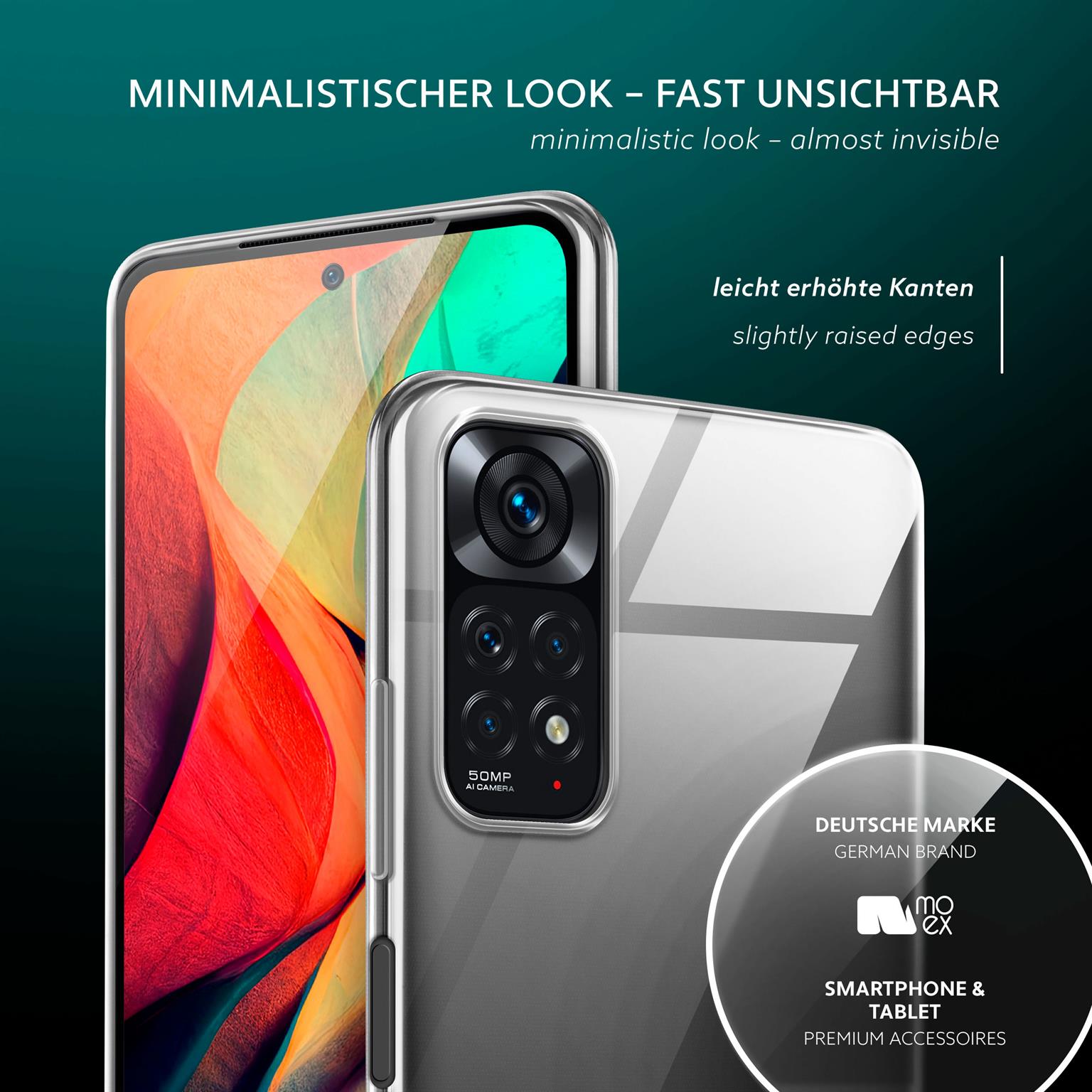moex Aero Case Redmi Note 11S durchsichtig aus Silikon – Weiteres Produktbild 4