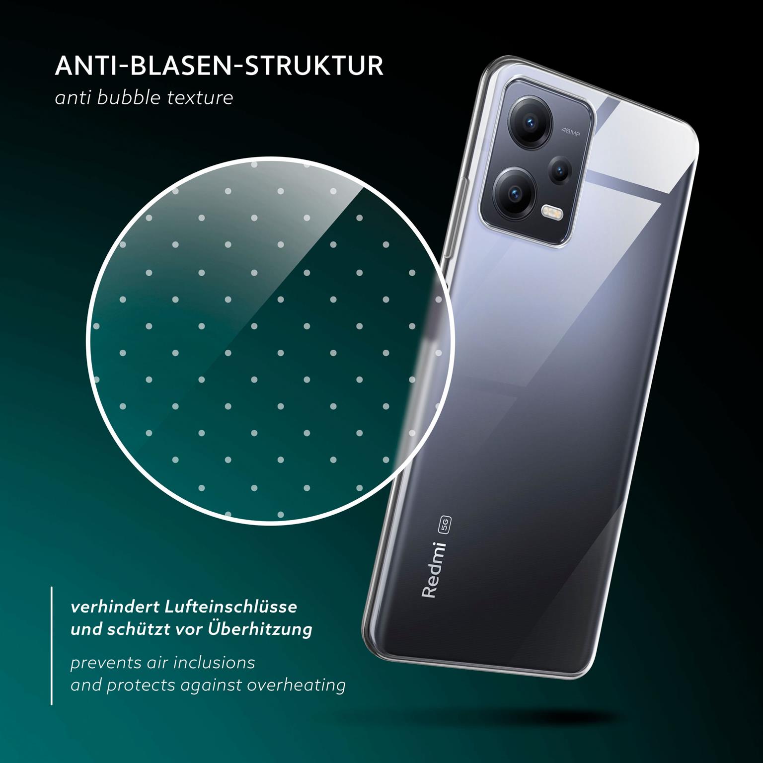 moex Aero Case Redmi Note 12 5G durchsichtig aus Silikon – Weiteres Produktbild 5
