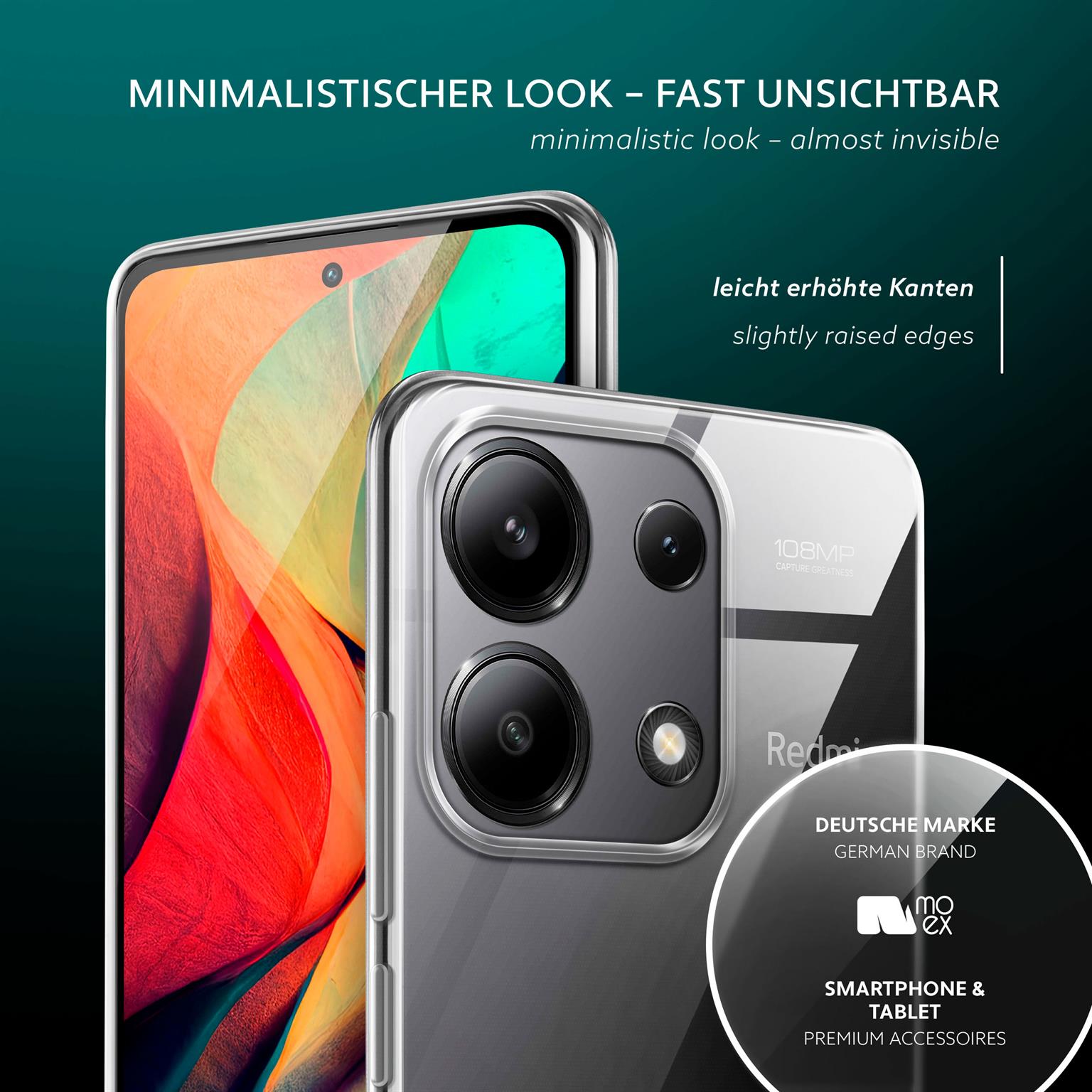 moex Aero Case Redmi Note 13 (4G) durchsichtig aus Silikon – Weiteres Produktbild 4