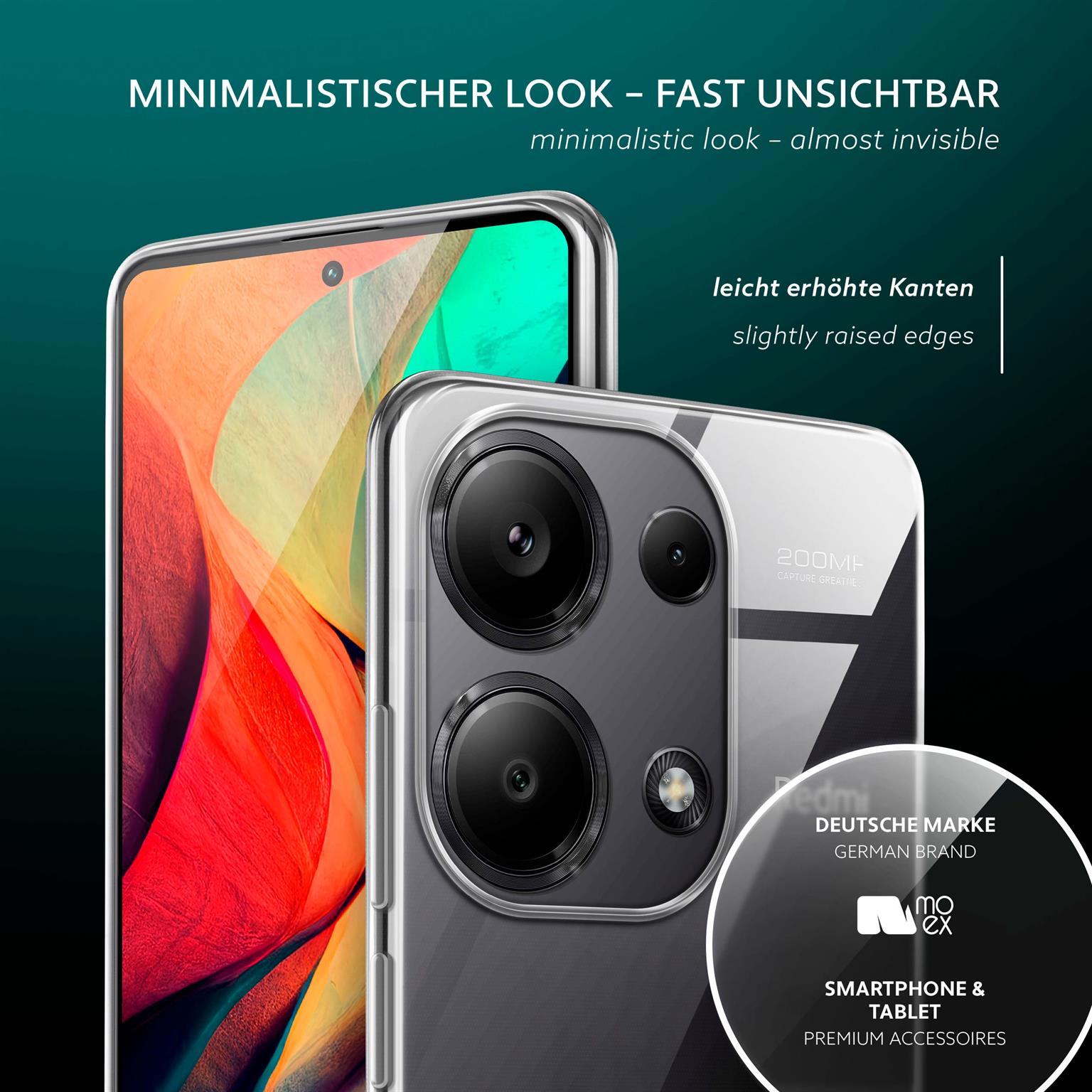 moex Aero Case Redmi Note 13 Pro (4G) durchsichtig aus Silikon – Weiteres Produktbild 3