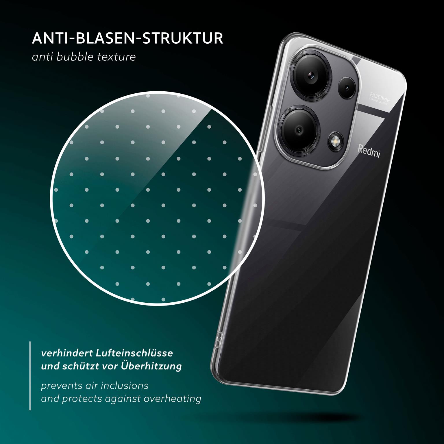 moex Aero Case Redmi Note 13 Pro (4G) durchsichtig aus Silikon – Weiteres Produktbild 5