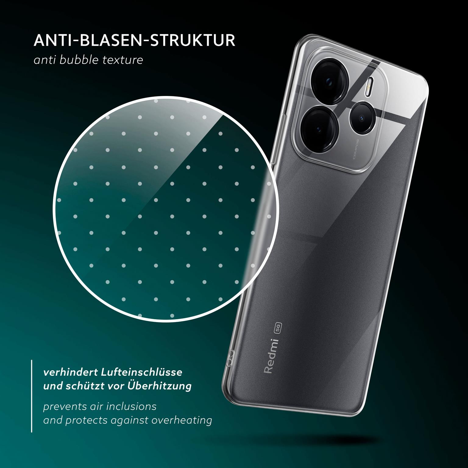 moex Aero Case Redmi Note 14 (4G) durchsichtig aus Silikon – Weiteres Produktbild 6 moex Aero Case Redmi Note 14 (4G) durchsichtig aus Silikon – Weiteres Produktbild 6