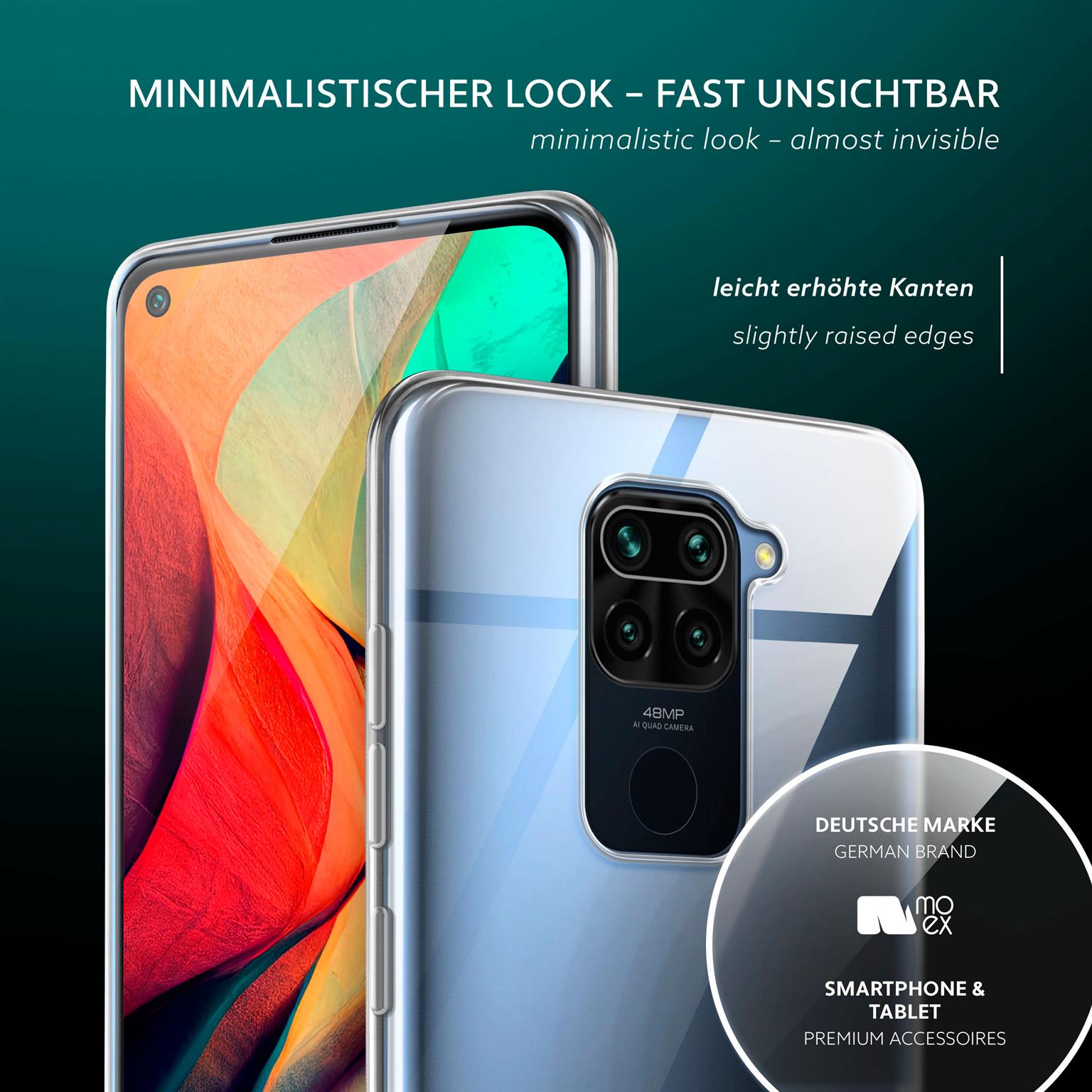 moex Aero Case Redmi Note 9 durchsichtig aus Silikon – Weiteres Produktbild 3