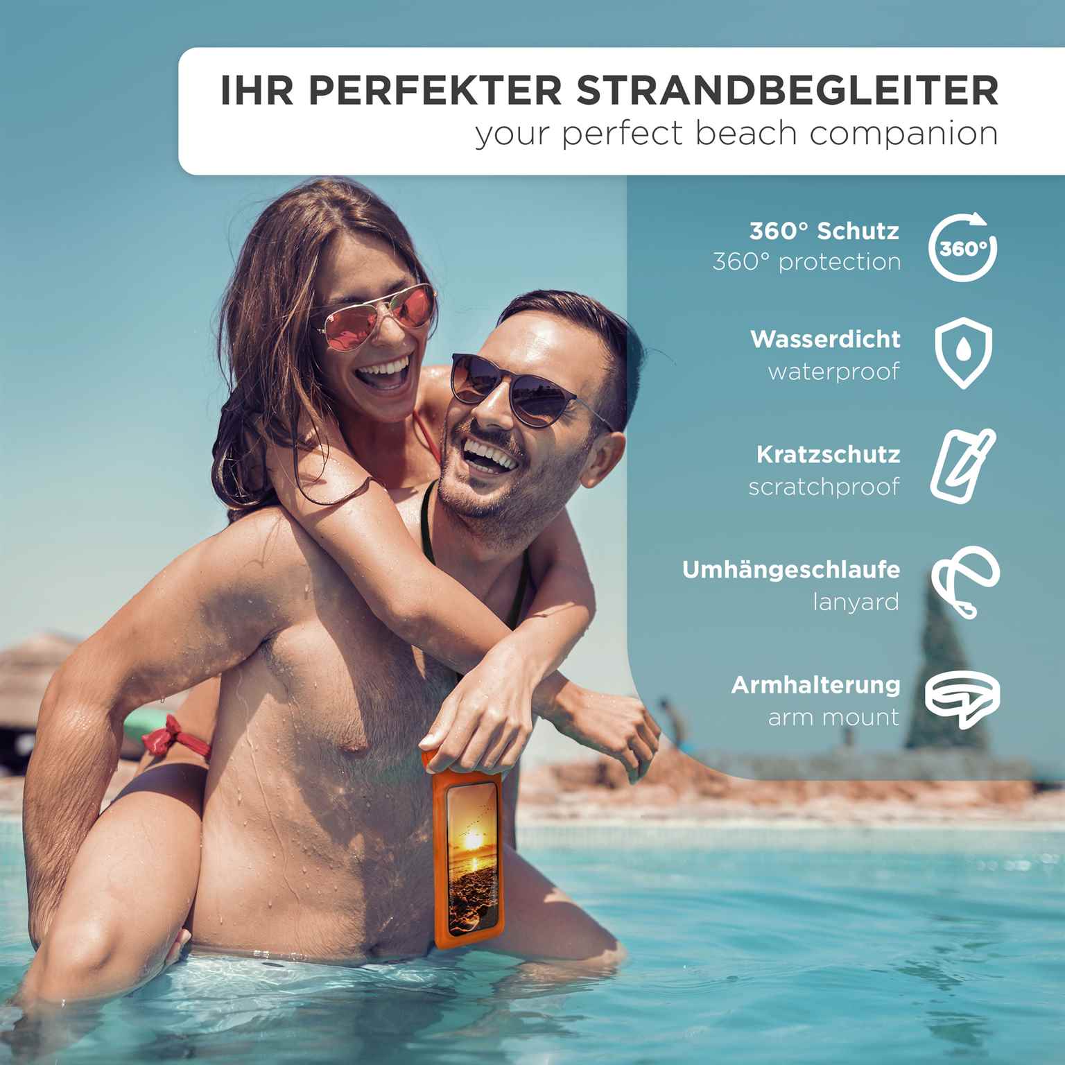 ONEFLOW Beach Bag iPhone 15 Plus wasserdichte Hülle – Weiteres Produktbild 1