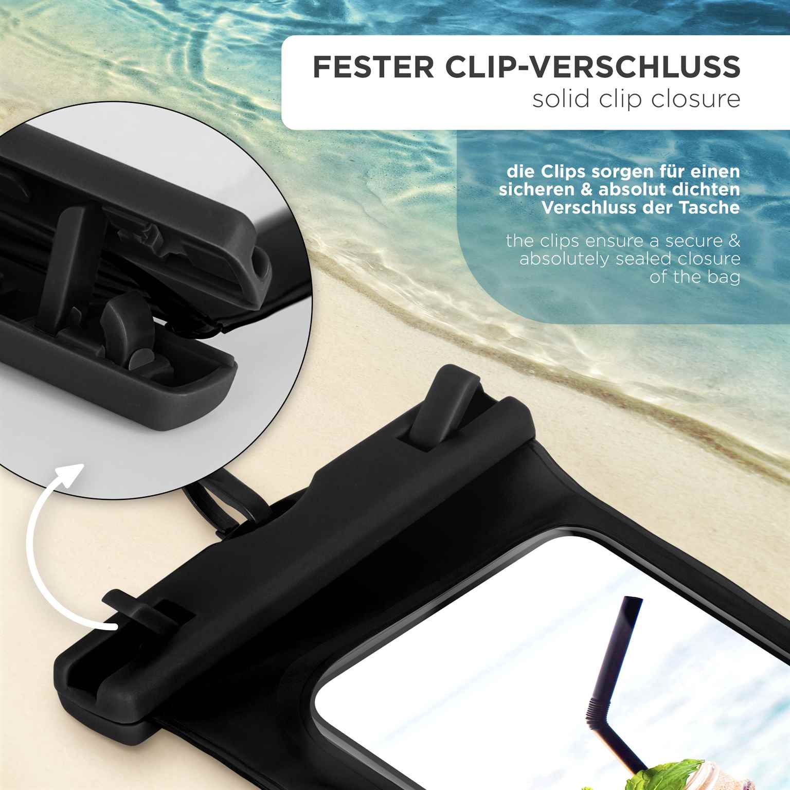 ONEFLOW Beach Bag iPhone 15 Plus wasserdichte Hülle – Weiteres Produktbild 3 ONEFLOW Beach Bag iPhone 15 Plus wasserdichte Hülle – Weiteres Produktbild 3