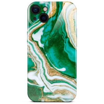 ONEFLOW Bliss Cover iPhone 13 Marmor Muster – Emerald Flow