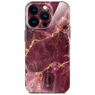 ONEFLOW Bliss Cover iPhone 14 Pro Marmor Muster – Velvet Wine ONEFLOW Bliss Cover iPhone 14 Pro Marmor Muster – Velvet Wine