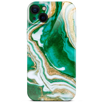 ONEFLOW Bliss Cover iPhone 14 Marmor Muster – Emerald Flow ONEFLOW Bliss Cover iPhone 14 Marmor Muster – Emerald Flow