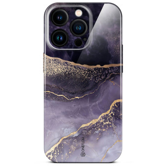 ONEFLOW ONEFLOW Bliss Cover iPhone 15 Pro Marmor Muster – Twilight Glow
