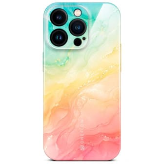 ONEFLOW ONEFLOW Bliss Cover iPhone 15 Pro Marmor Muster – Tropic Sunrise