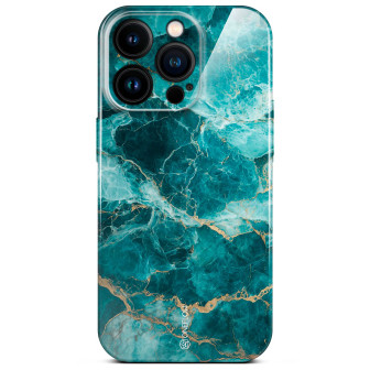 ONEFLOW ONEFLOW Bliss Cover iPhone 15 Pro Marmor Muster – Aqua Prism