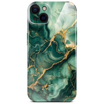 ONEFLOW Bliss Cover iPhone 15 Marmor Muster – Emerald Flow ONEFLOW Bliss Cover iPhone 15 Marmor Muster – Emerald Flow