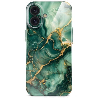 ONEFLOW Bliss Cover iPhone 16 Marmor Muster – Emerald Flow ONEFLOW Bliss Cover iPhone 16 Marmor Muster – Emerald Flow