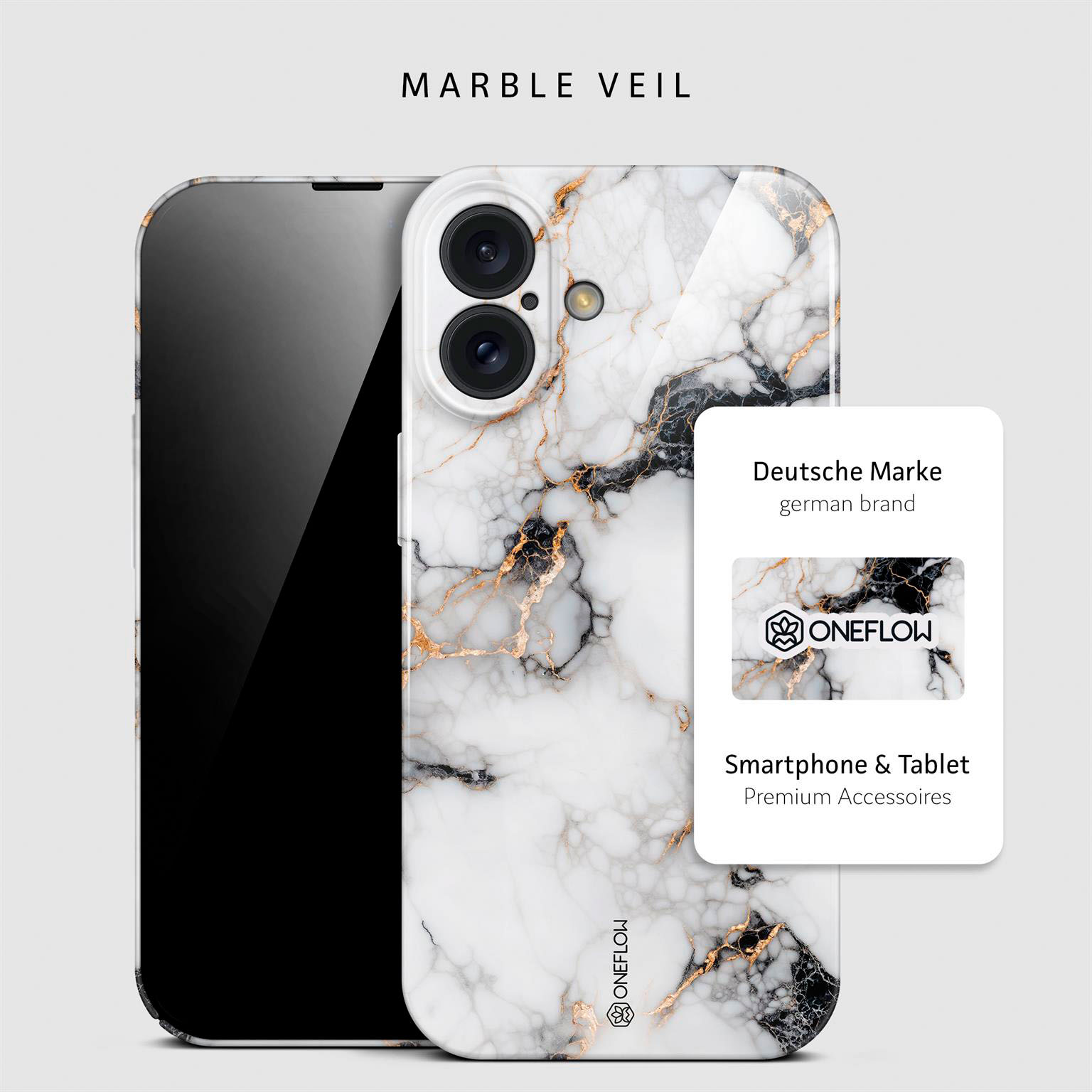 ONEFLOW Bliss Cover iPhone 16 Marmor Muster – Weiteres Produktbild 3