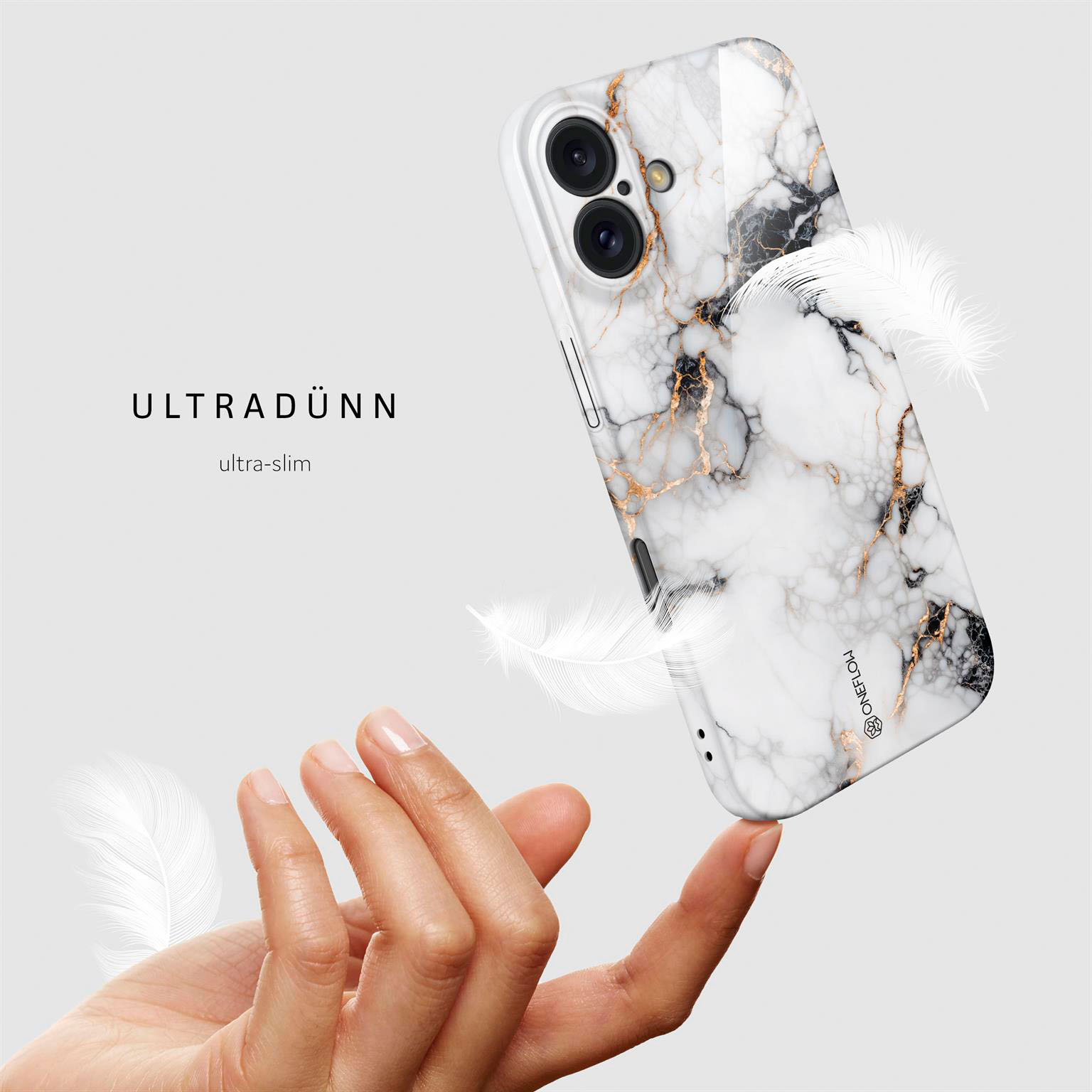 ONEFLOW Bliss Cover iPhone 16 Marmor Muster – Weiteres Produktbild 4