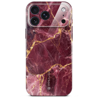 ONEFLOW Bliss Cover iPhone 17 Pro Max Marmor Muster – Velvet Wine