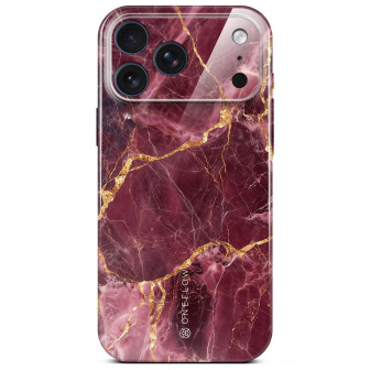 ONEFLOW Bliss Cover iPhone 17 Pro Marmor Muster – Velvet Wine