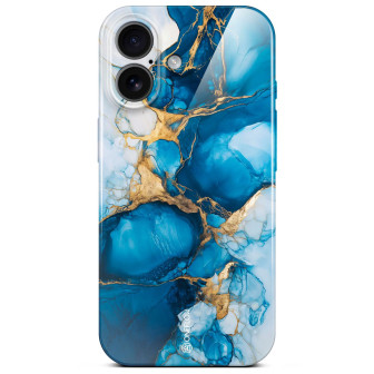ONEFLOW ONEFLOW Bliss Cover iPhone 17 Marmor Muster – Sapphire Dream