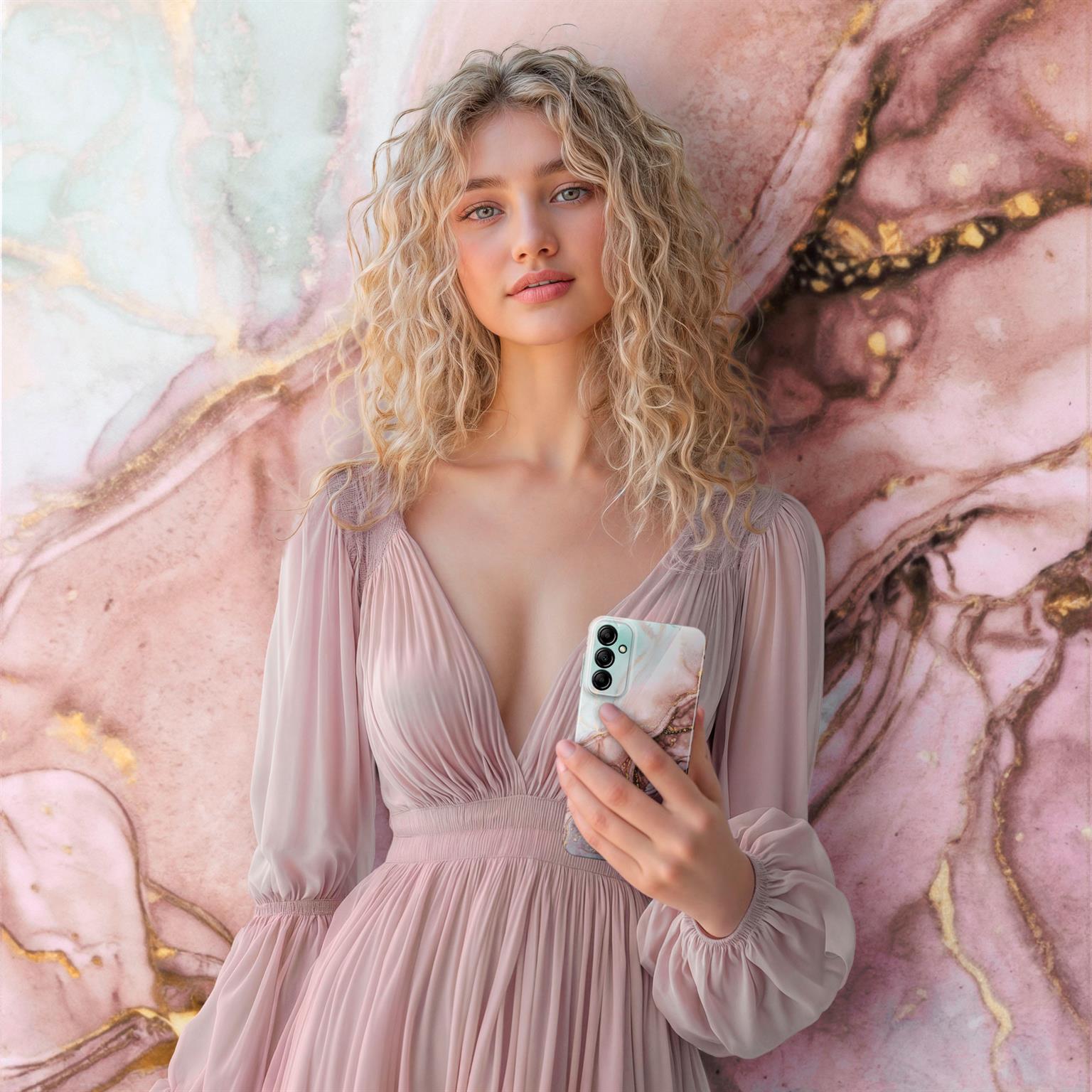 ONEFLOW Bliss Cover Samsung Galaxy A14 5G Marmor Muster – Weiteres Produktbild 2