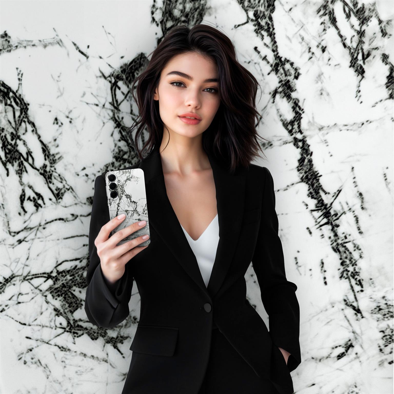 ONEFLOW Bliss Cover Samsung Galaxy A35 5G Marmor Muster – Weiteres Produktbild 2