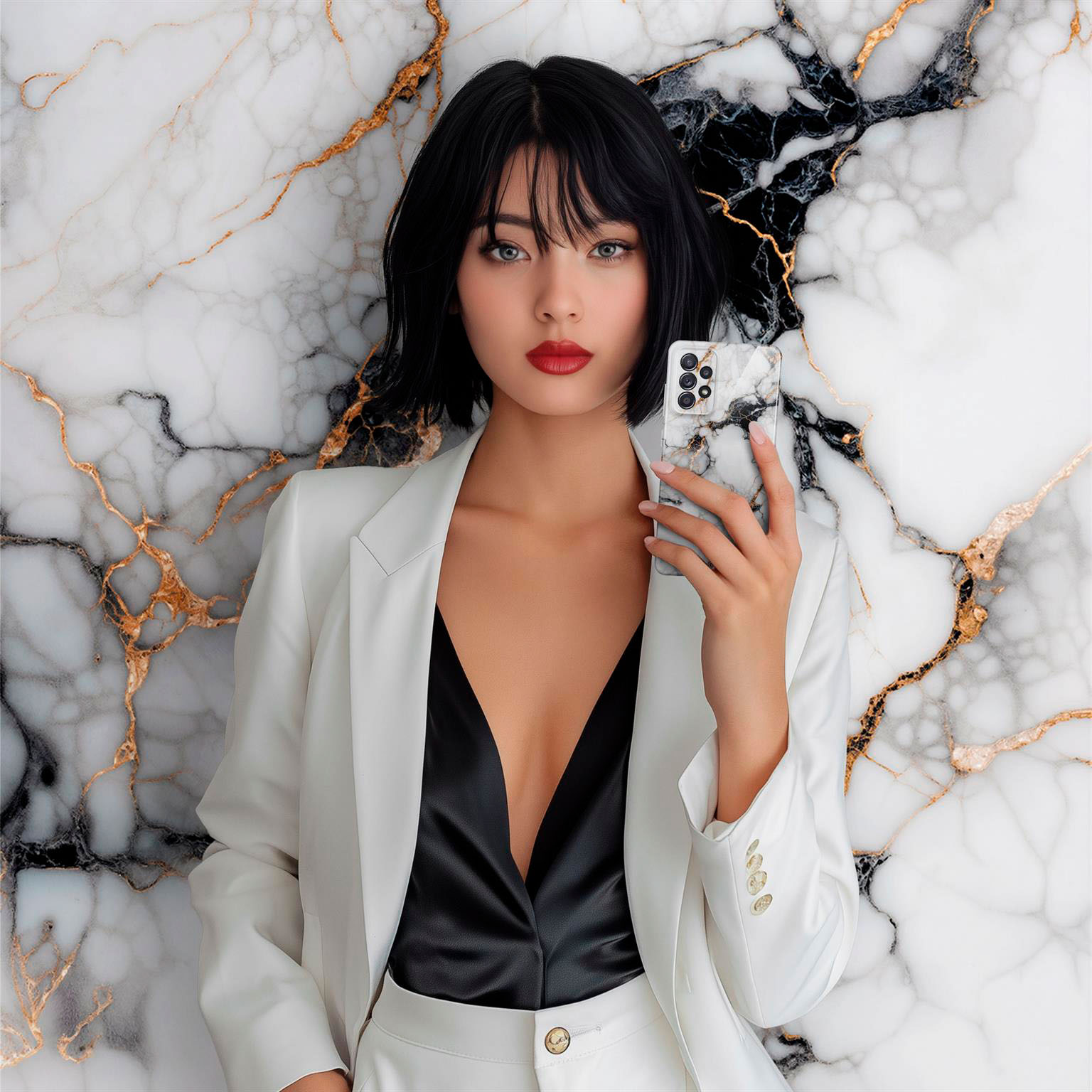ONEFLOW Bliss Cover Samsung Galaxy A52s 5G Marmor Muster – Weiteres Produktbild 2