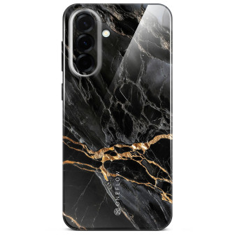 ONEFLOW Bliss Cover Samsung Galaxy A57 5G Marmor Muster – Black Mirage