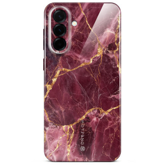 ONEFLOW Bliss Cover Samsung Galaxy A57 5G Marmor Muster – Velvet Wine