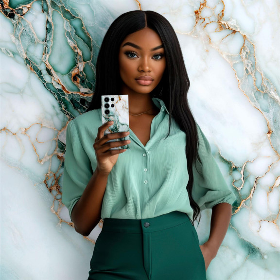 ONEFLOW Bliss Cover Samsung Galaxy S24 Ultra Marmor Muster – Weiteres Produktbild 3