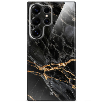 ONEFLOW Bliss Cover Samsung Galaxy S25 Ultra Marmor Muster – Black Mirage
