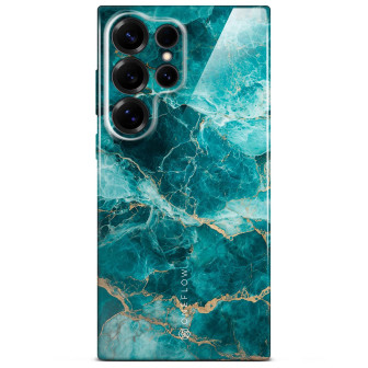 ONEFLOW Bliss Cover Samsung Galaxy S25 Ultra Marmor Muster – Aqua Prism