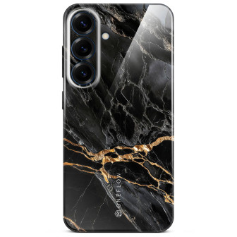 ONEFLOW Bliss Cover Samsung Galaxy S25 Marmor Muster – Black Mirage
