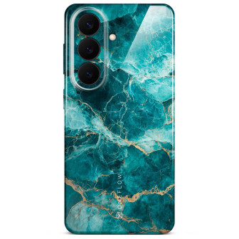 ONEFLOW Bliss Cover Samsung Galaxy S26 Marmor Muster – Aqua Prism