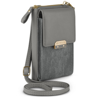 ONEFLOW Bliss Purse Leitzphone powered by Xiaomi Handytasche mit Geldbörse – Smoky Gray