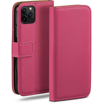 moex moex Book Case für iPhone 11 Pro Klapphülle mit Kartenfach – Berry-Fuchsia